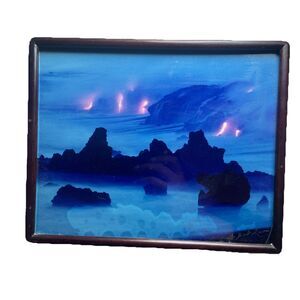 Signed G. Brad Lewis Volcanic Photography Print Hawaiian Lava Art 10.5" x 8.5"